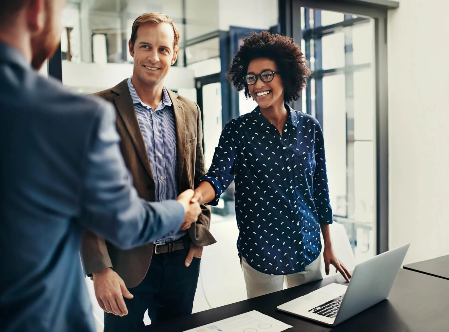 business colleagues shaking hands